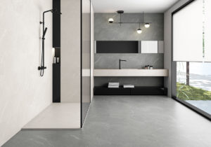 Tendencias baño 2025 gris