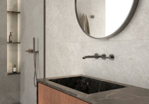 Tendencias baños 2025 piedra