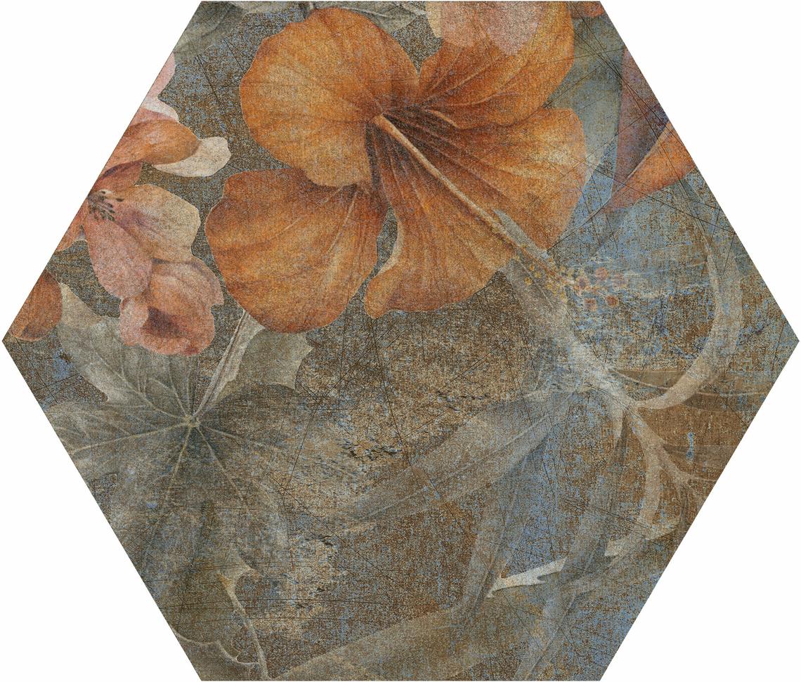 HIBISCUS BLUE MATT 23x26 - B68